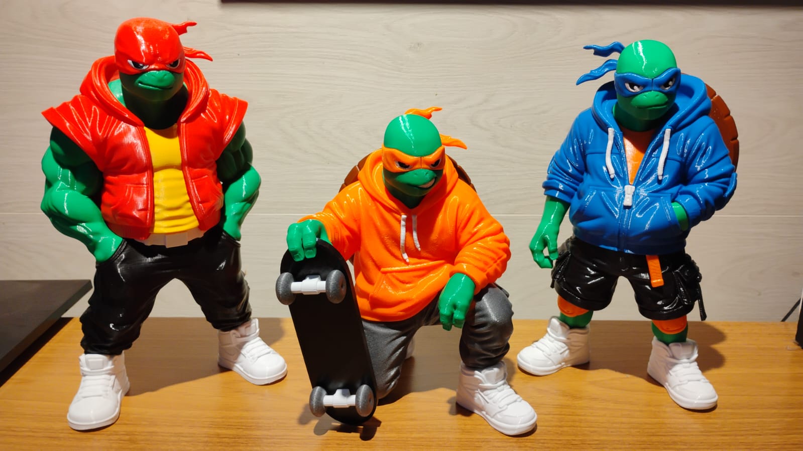 Action figure das Tartarugas ninja estilo urbano